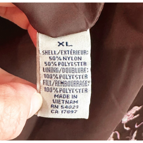 VTG Y2K Old Navy Asian Style Satin Jacket XL Butterfly Artsy Lined Brown - Picture 5 of 10